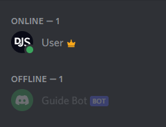 Bot in server's member list